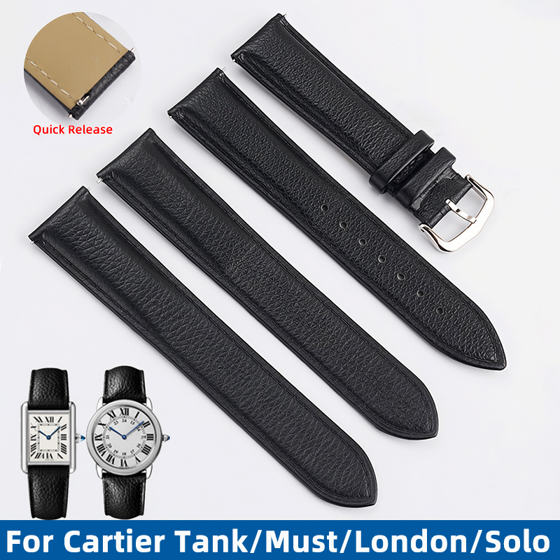 Cartier Watch Tank - 16/17/19/20/22/23mm Hızlı Bırakma saat kayışı Cartier
