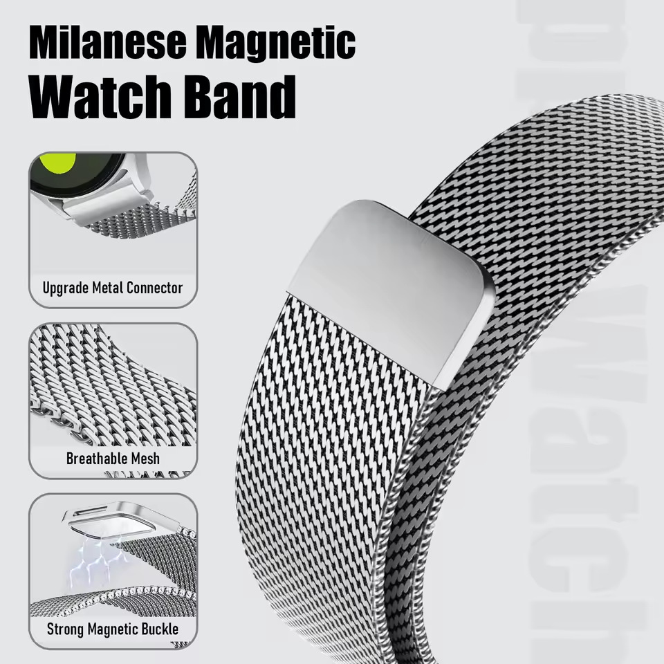 18/20/22mm Çelik Hasır Milanes - Milanese Loop Magnetic incelemesi ve fiyatı